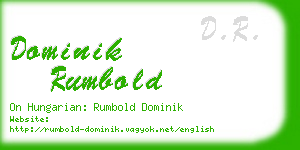dominik rumbold business card